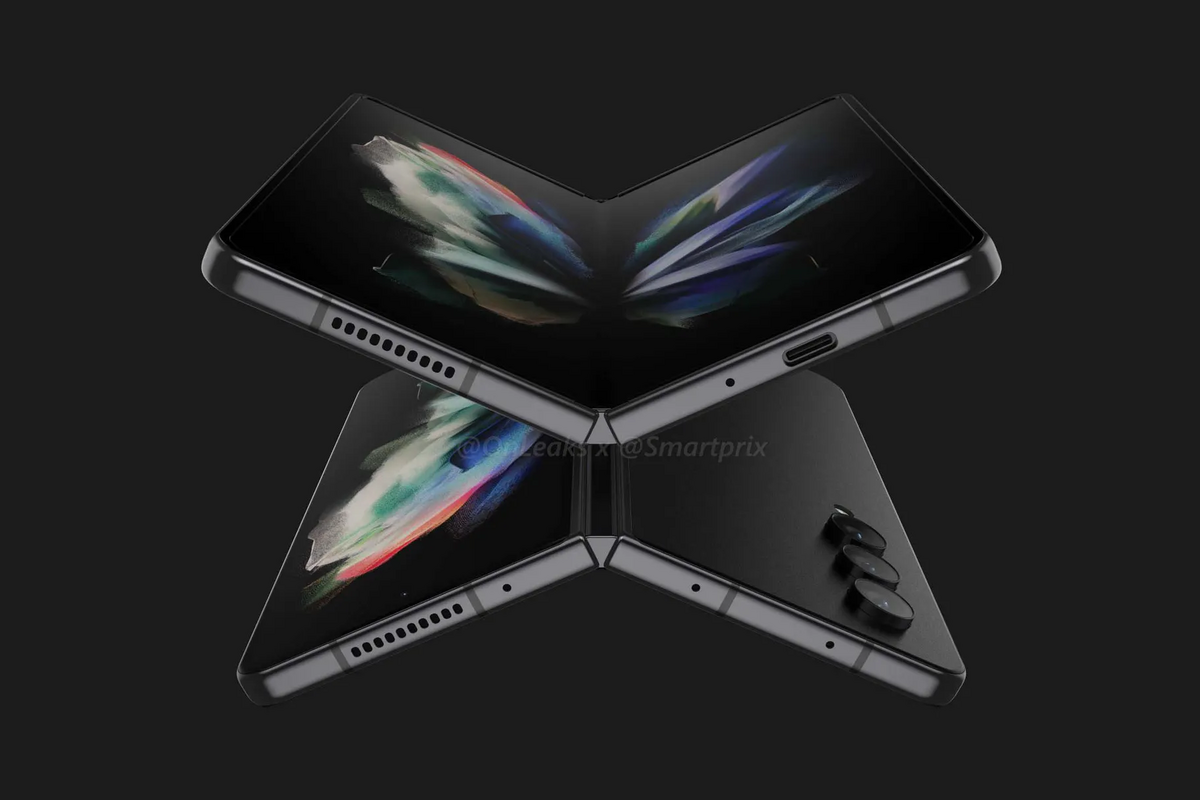 Tiens serait-ce des rendus du Galaxy Z Fold 4 de Samsung ?