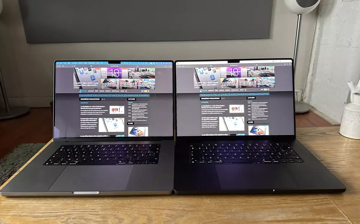 Test MacBook Pro M3 M3 Pro M3 Max écran plus lumineux