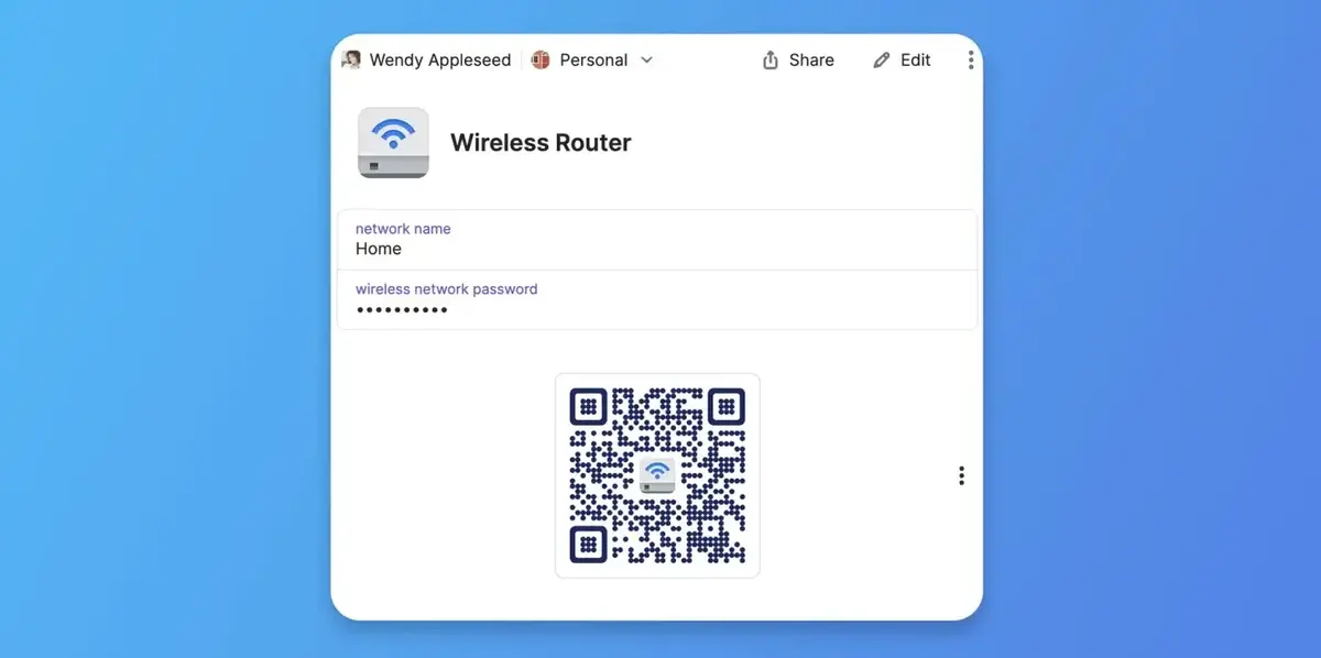 1Password simplifie le partage de mots de passe Wi-Fi