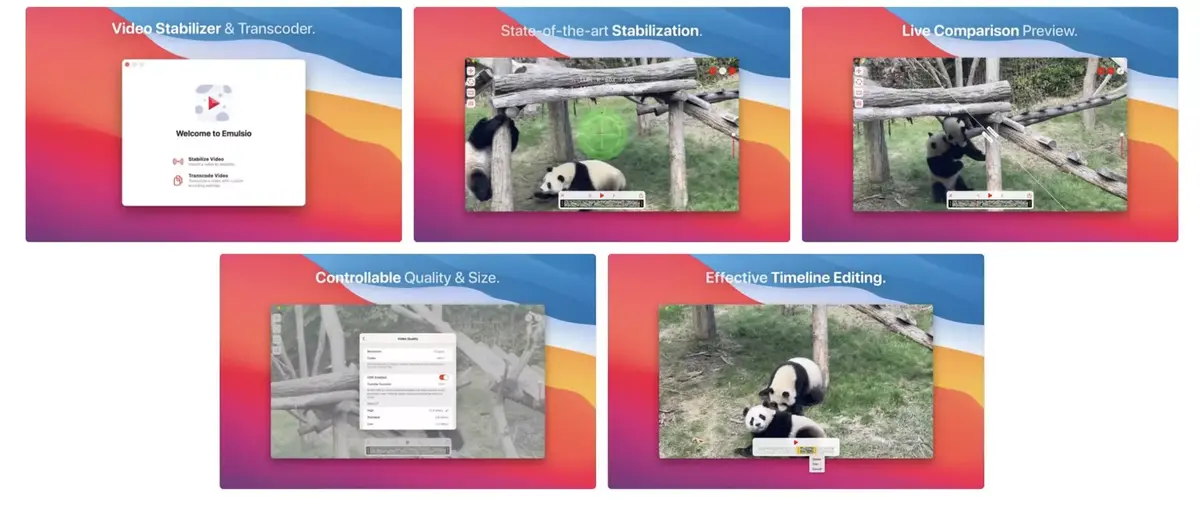 L'App de stabilisation vidéo Emulsio prend en charge le HDR et les Mac
