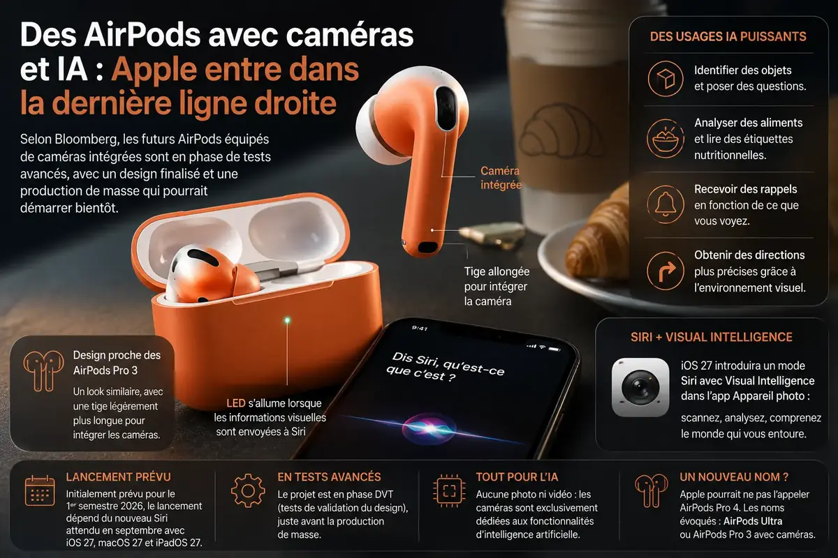 Vision Pro d&eacute;pass&eacute;&nbsp;: Apple mise d&eacute;sormais sur d'autres produits IA