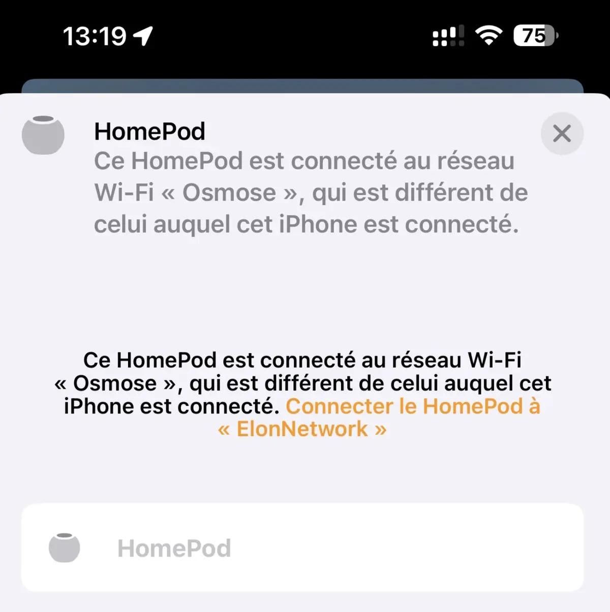 iOS 17 permet enfin de changer le réseau WiFi du HomePod à la demande !