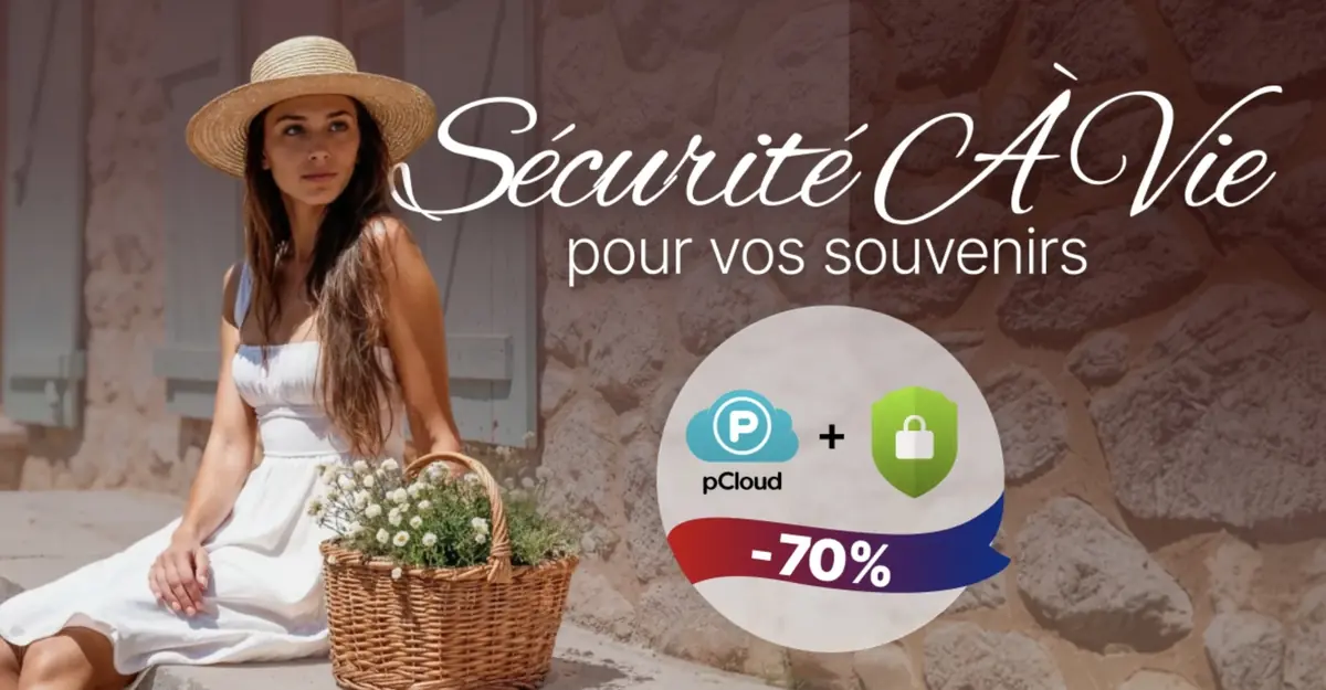 Vos fichiers prot&eacute;g&eacute;s &agrave; vie pour la F&ecirc;te Nationale&nbsp;: pCloud &agrave; -70%&nbsp;!