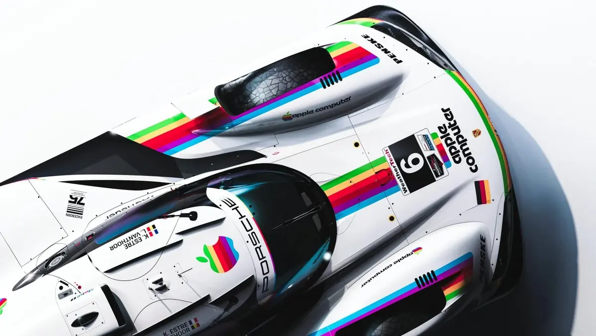 Porsche ressort le logo Apple arc-en-ciel de 1980 sur sa voiture de course
