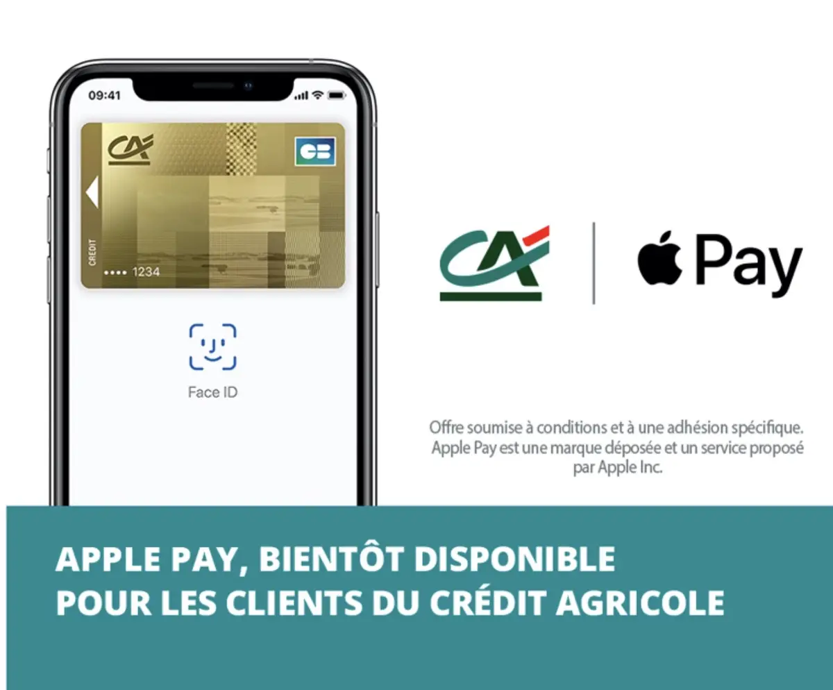 Le Crédit Agricole annonce à ses clients Apple Pay le 28 janvier