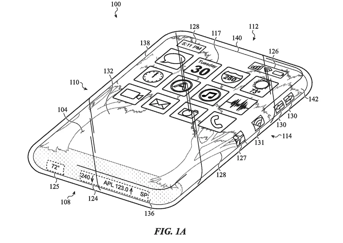 Un iPhone entièrement en verre, avec des écrans sur les faces et les côtés [brevet]