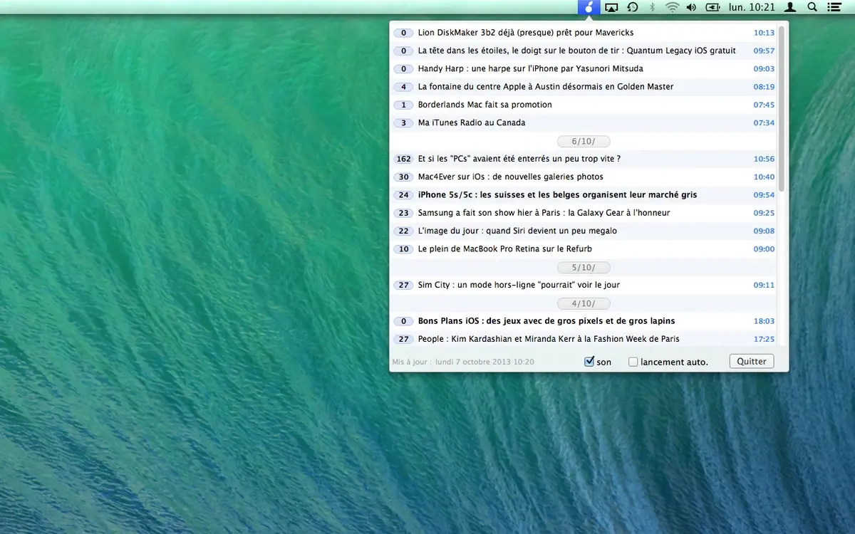 L'application Mac4Ever (pour Mac) mise à jour pour Mavericks