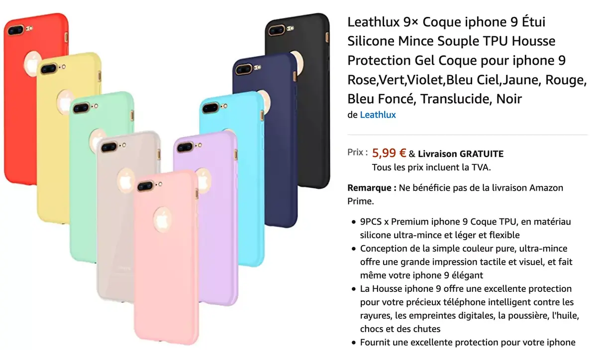 Insolite : l'iPhone 9 pointe son nez chez les accessoristes d'Amazon !