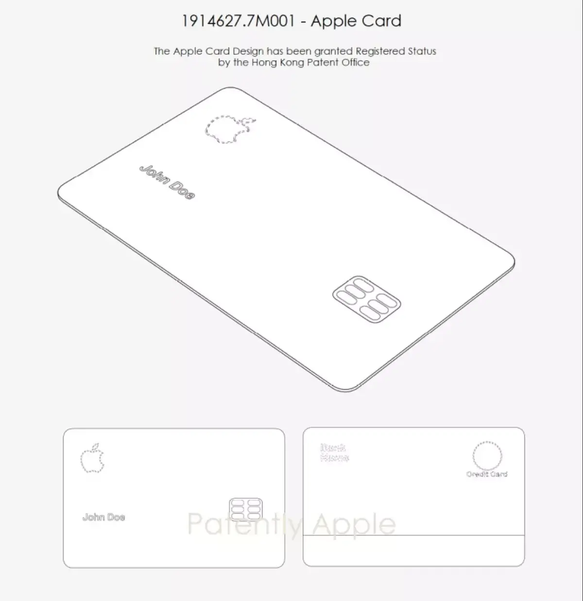 De nouveaux designs d'Apple Card déposés à Hong Kong