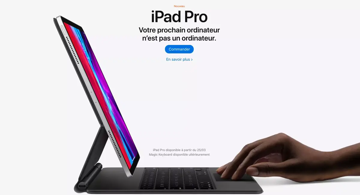 iPad Pro : un Magic Keyboard avec rétroéclairage, trackpad et port USB-C intégré