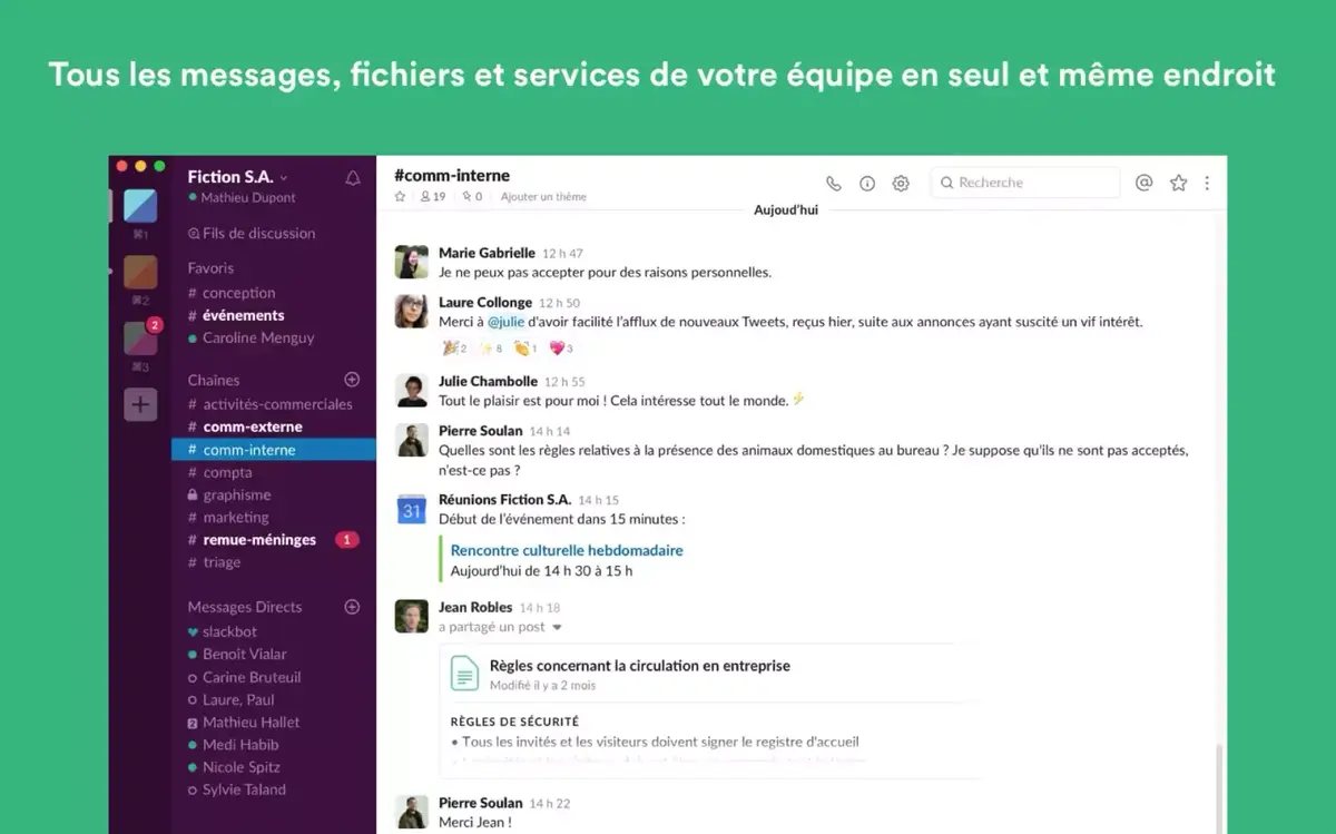 Slack s'offre une belle mise à jour, avec une barre latérale !