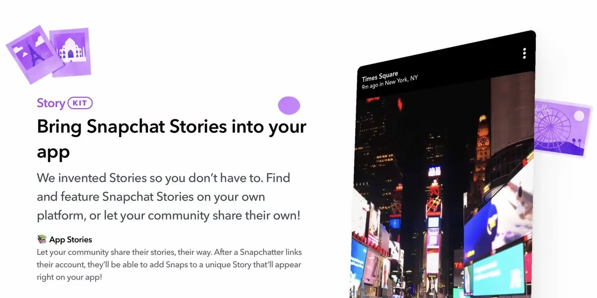 App Stories : les stories de Snapchat débarquent dans les App tierces