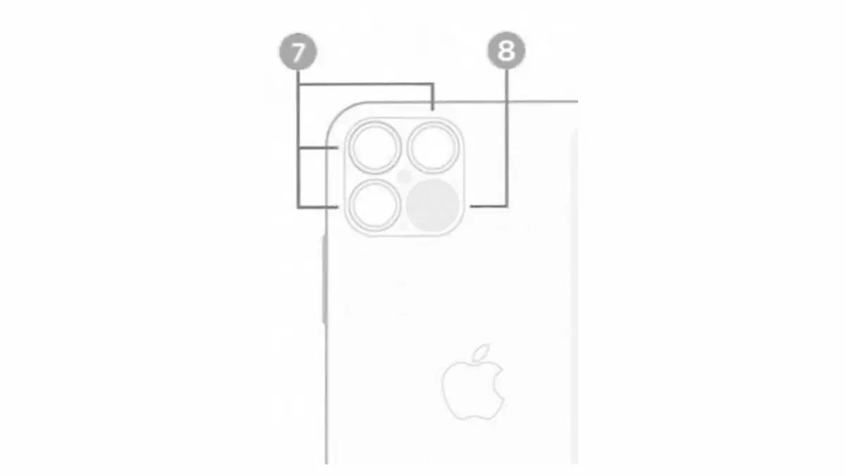 Voilà sans-doute la forme du bloc optique de l'iPhone 12 (avec son LIDAR)