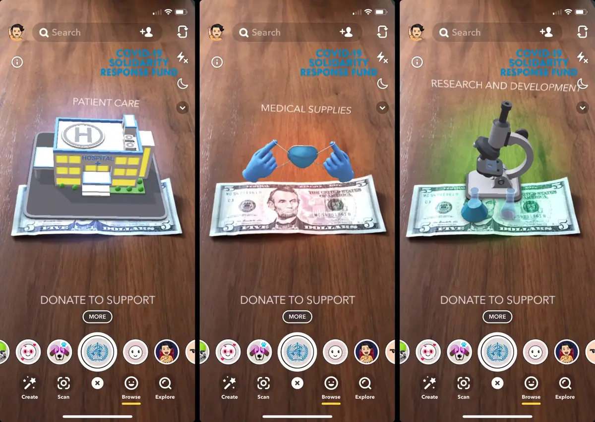 Snapchat propose des nouveaux filtres pour lutter contre le #Covid-19