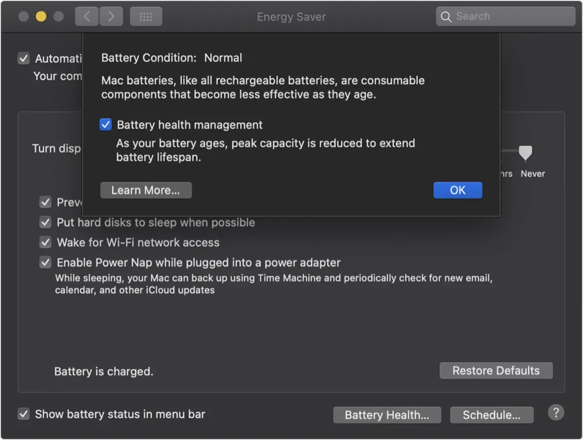 Une deuxième beta pour macOS Catalina 10.15.5, avec un outil de gestion de la batterie