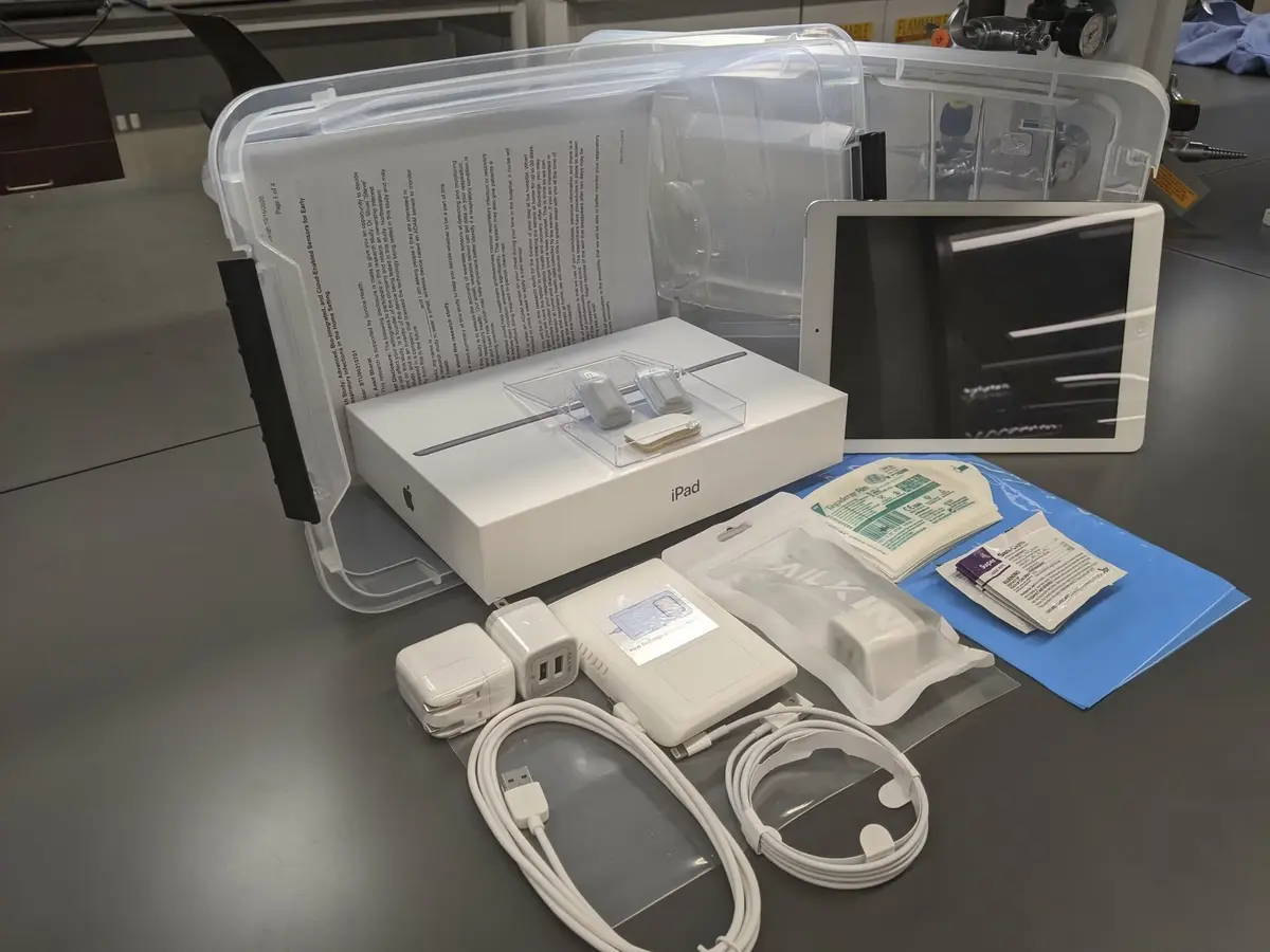 Un patch connecté à un iPad pour surveiller l'activité respiratoire #covid-19