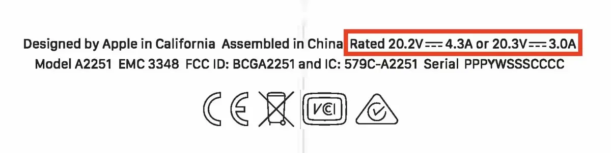 Les MacBook Pro 13" 2020 (haut-de-gamme) acceptent la charge à 87W