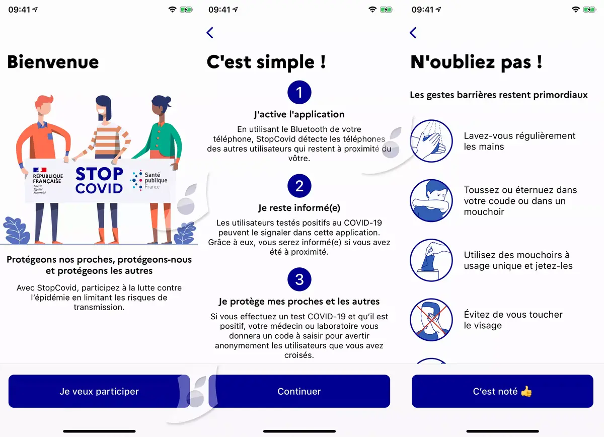 Exclusif : les premières captures d'écran de StopCOVID  + nos questions à l'équipe UI