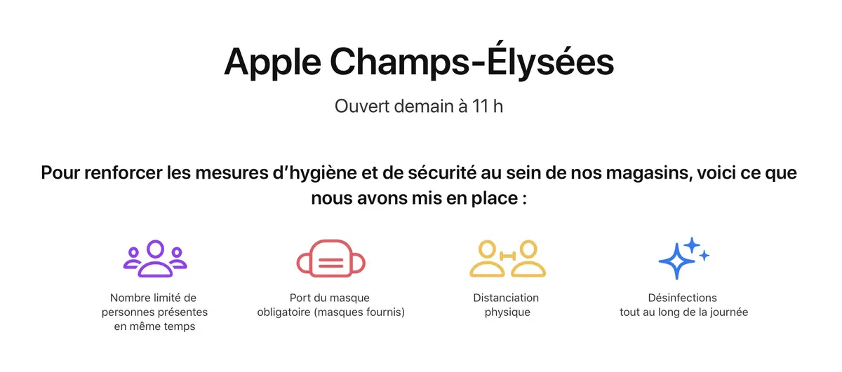 Réouverture des Apple Store en France demain : Apple précise les consignes (masques etc.)