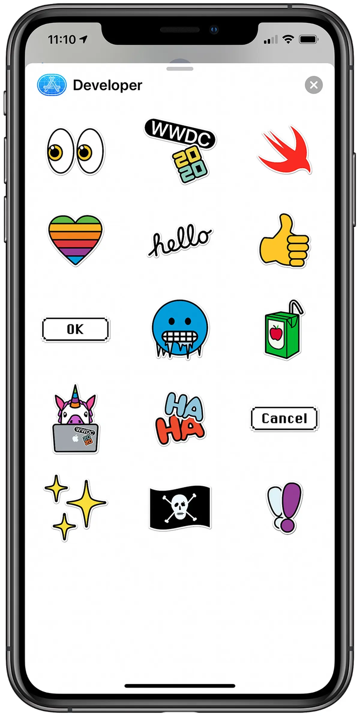 De nouveaux stickers WWDC 2020 pour iMessage