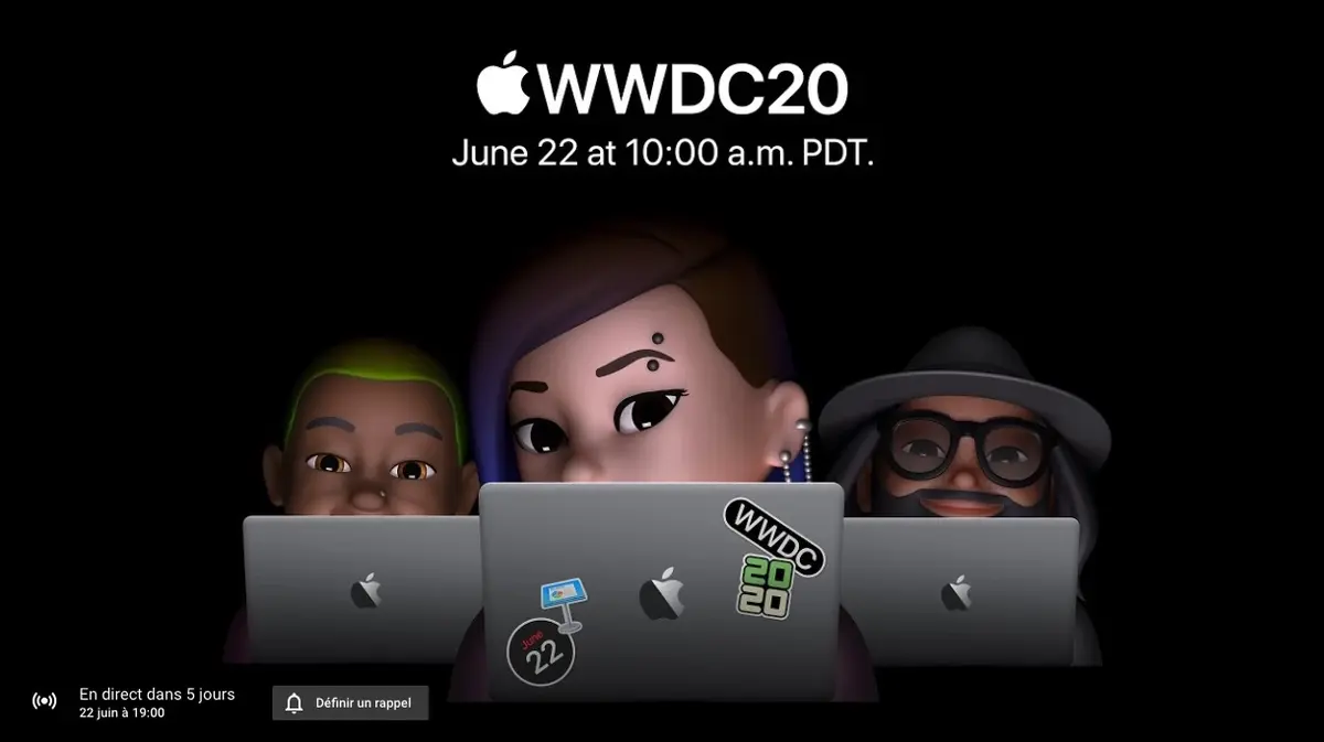 Apple donne rendez-vous sur YouTube pour l'ouverture de la  WWDC20