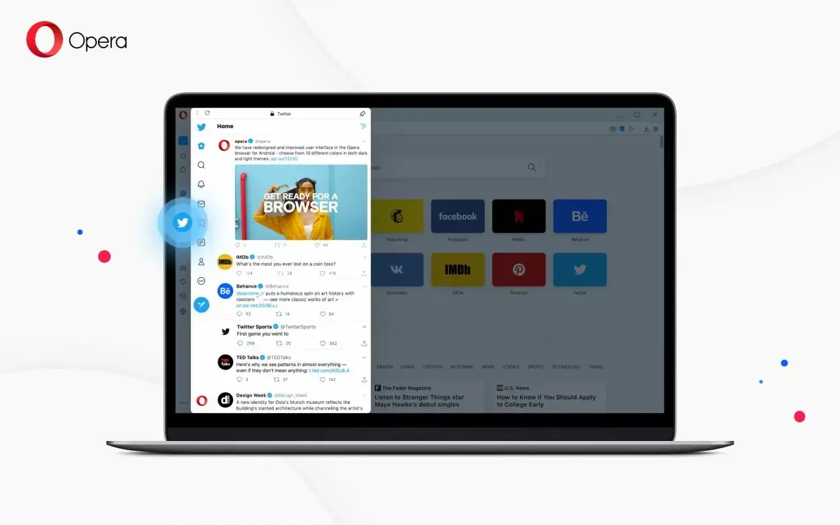 Opera intègre Twitter au sein de son navigateur macOS