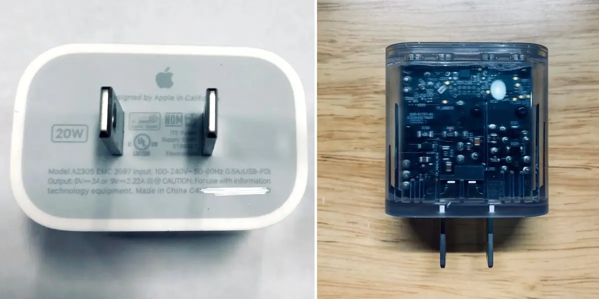 Rumeurs / fuites : un adaptateur secteur 20W pour l'iPhone 12 ? [photo]