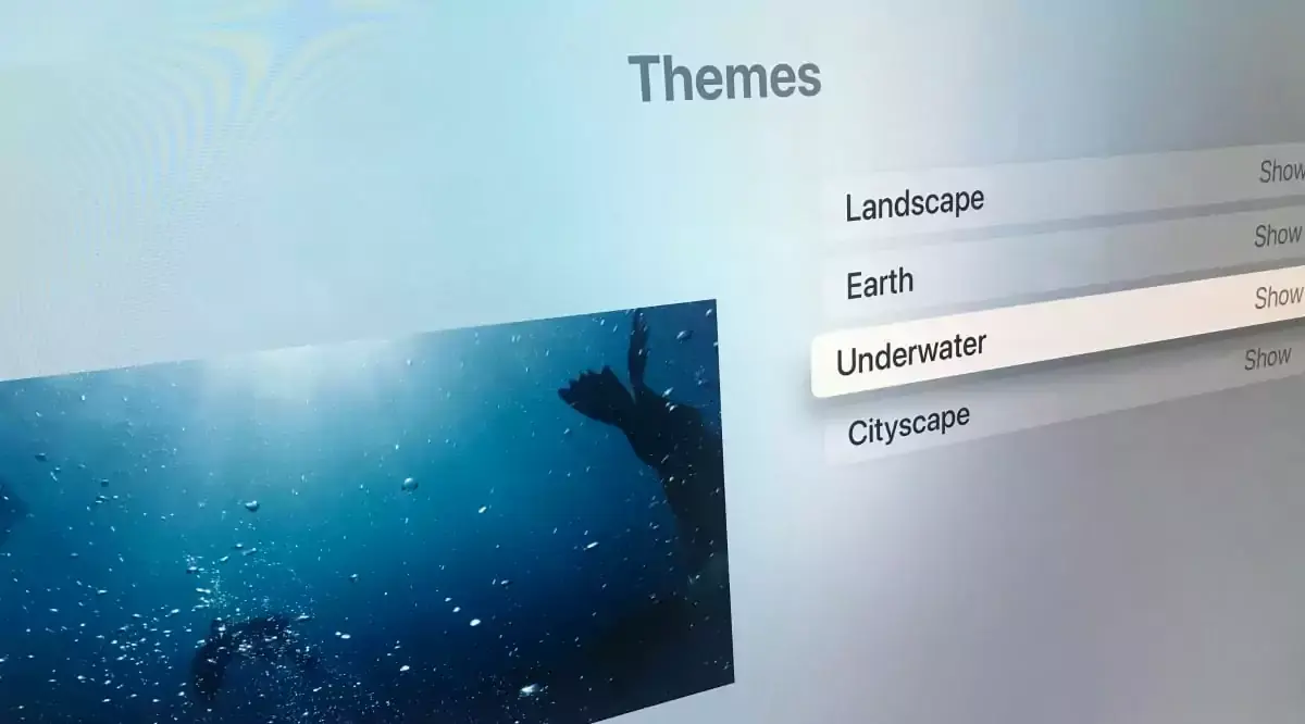 tvOS 14 permet de choisir un thème pour les économiseurs d'écran