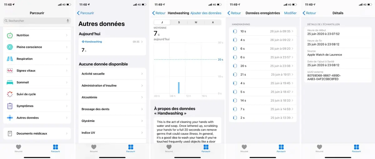 watchOS 7 : "Lavage de mains" s'offre un petit rafraichissement (et des options en plus)