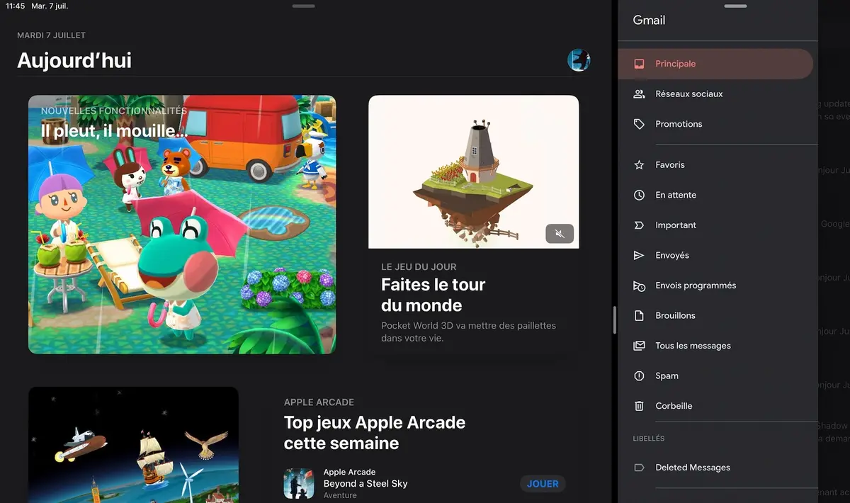 L'App Gmail prend finalement en charge le mode Split View sur iPad