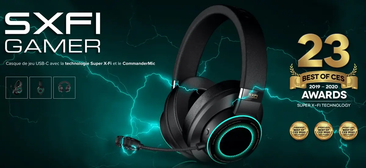 SXFI Gamer : un casque gaming avec la technologie Super X-Fi compatible macOS