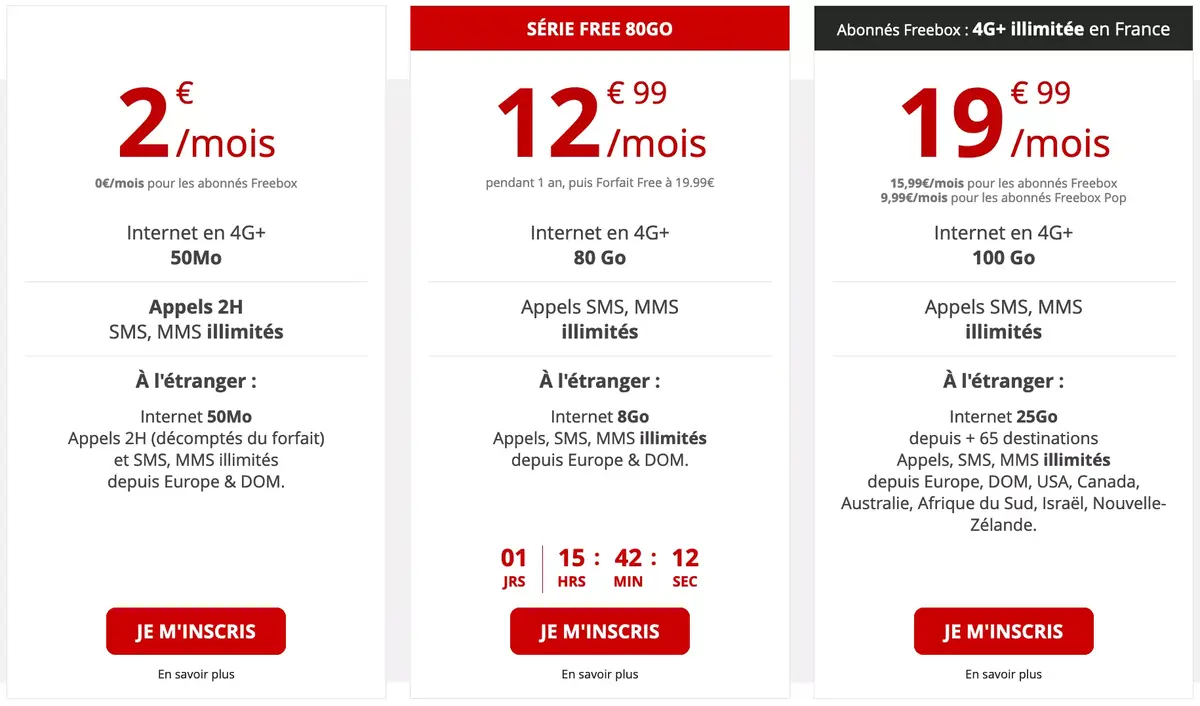 Bons Plans opérateurs : des offres sans engagement de 12,99 à 16,99€ (de 60 à 100Go) !