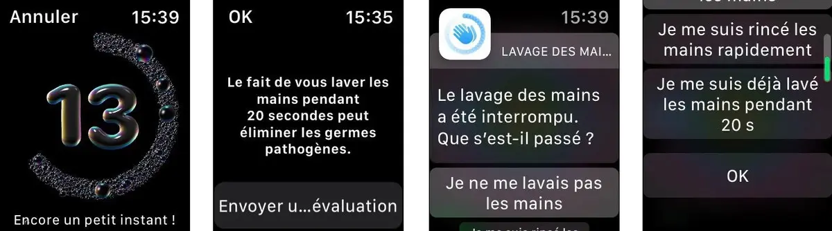 watchOS 7 : "Lavage de mains" s'offre un petit rafraichissement (et des options en plus)