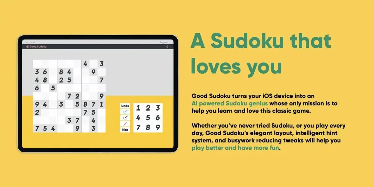 Good Sudoku propose plus de 70 000 grilles sur iPhone