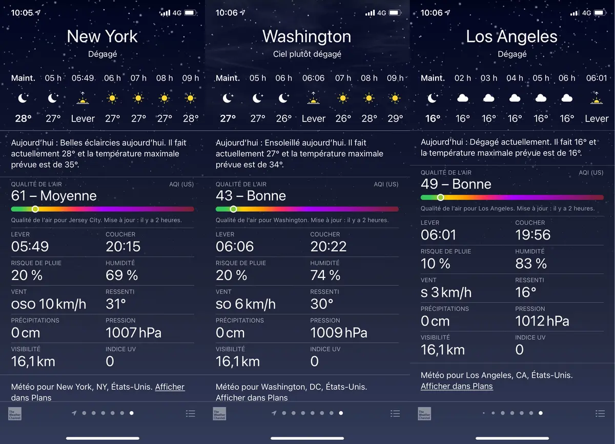 iOS 14 : l'app Météo propose des renseignements sur la qualité de l'air (mais pas partout)