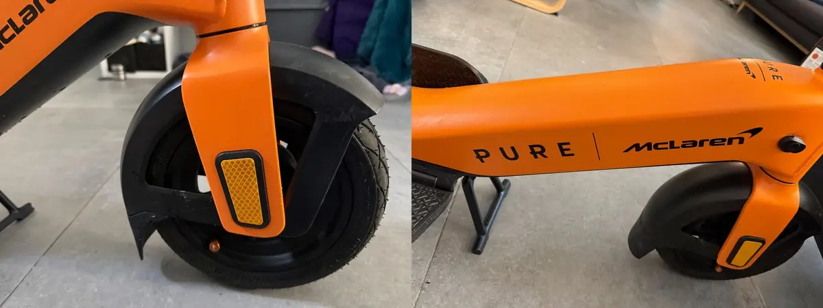 Remarquez le bouchon de roue avec le logo McLaren. Sympa.