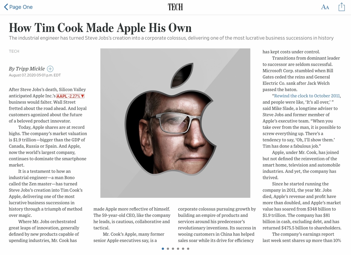 Comment Tim Cook a refaçonné Apple et fait d’elle une machine à milliards !