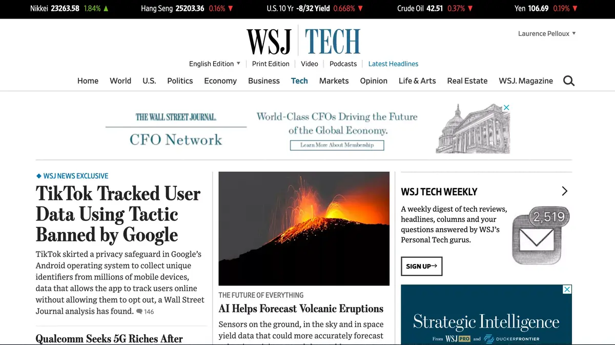 Contrairement au NY Times, The Wall Street Journal continue encore avec Apple News +