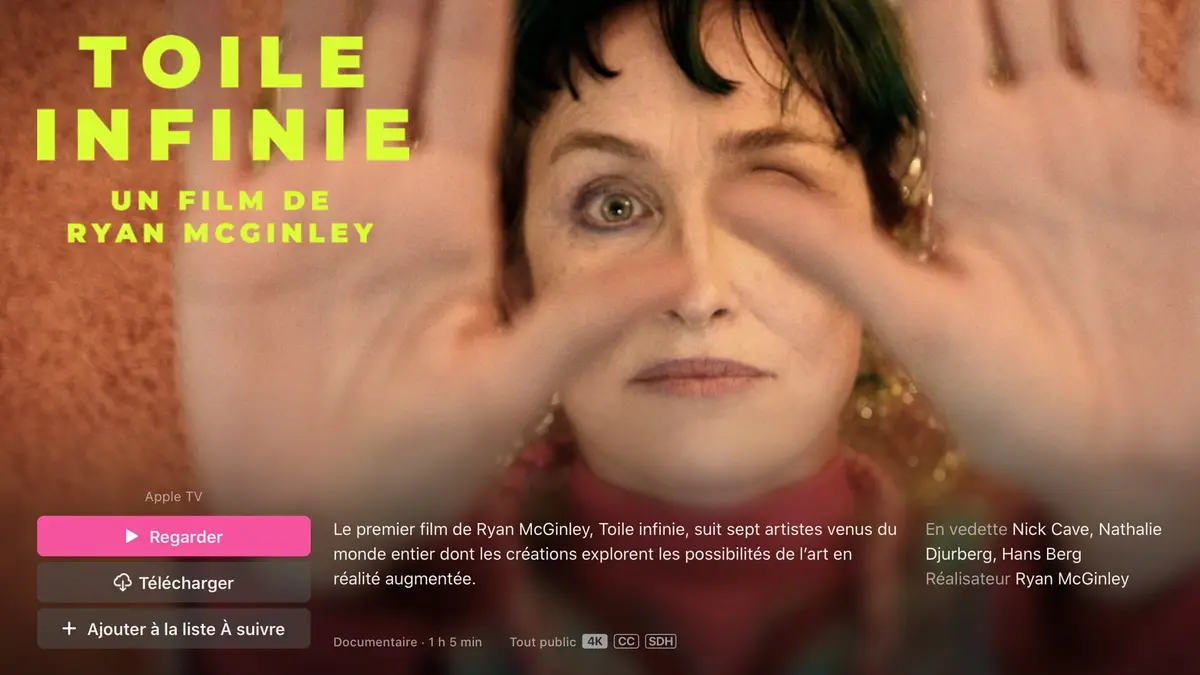 Le documentaire "Toile Infinie" est disponible gratuitement sur Apple TV