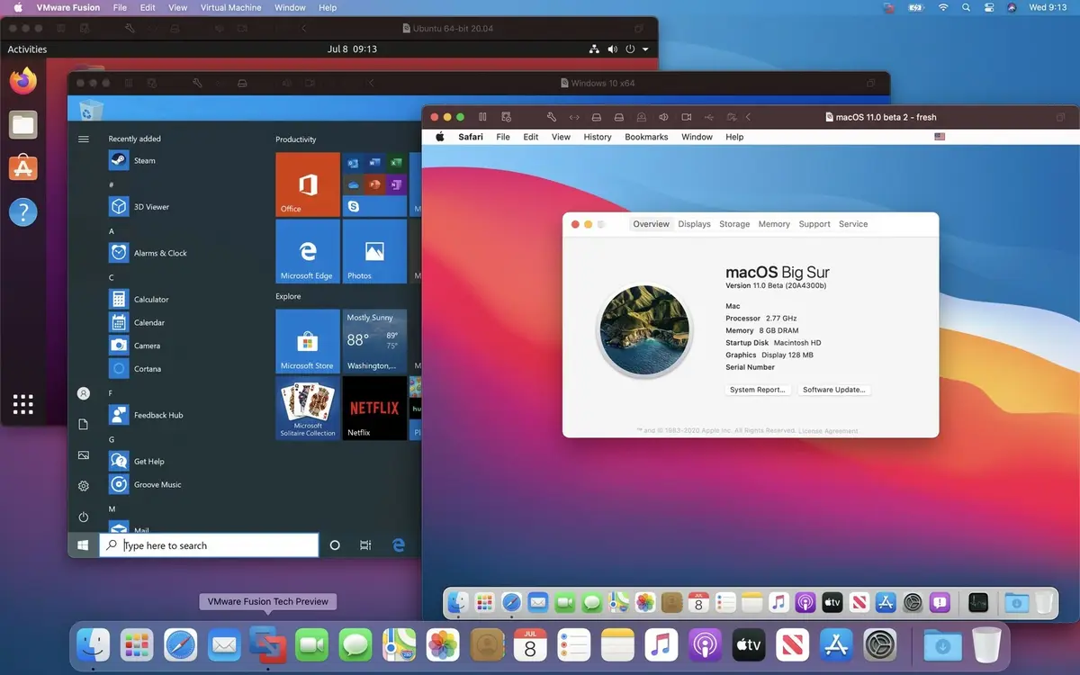 Windows sur Mac : VMware Fusion 12 prend en charge macOS Big Sur et les eGPU