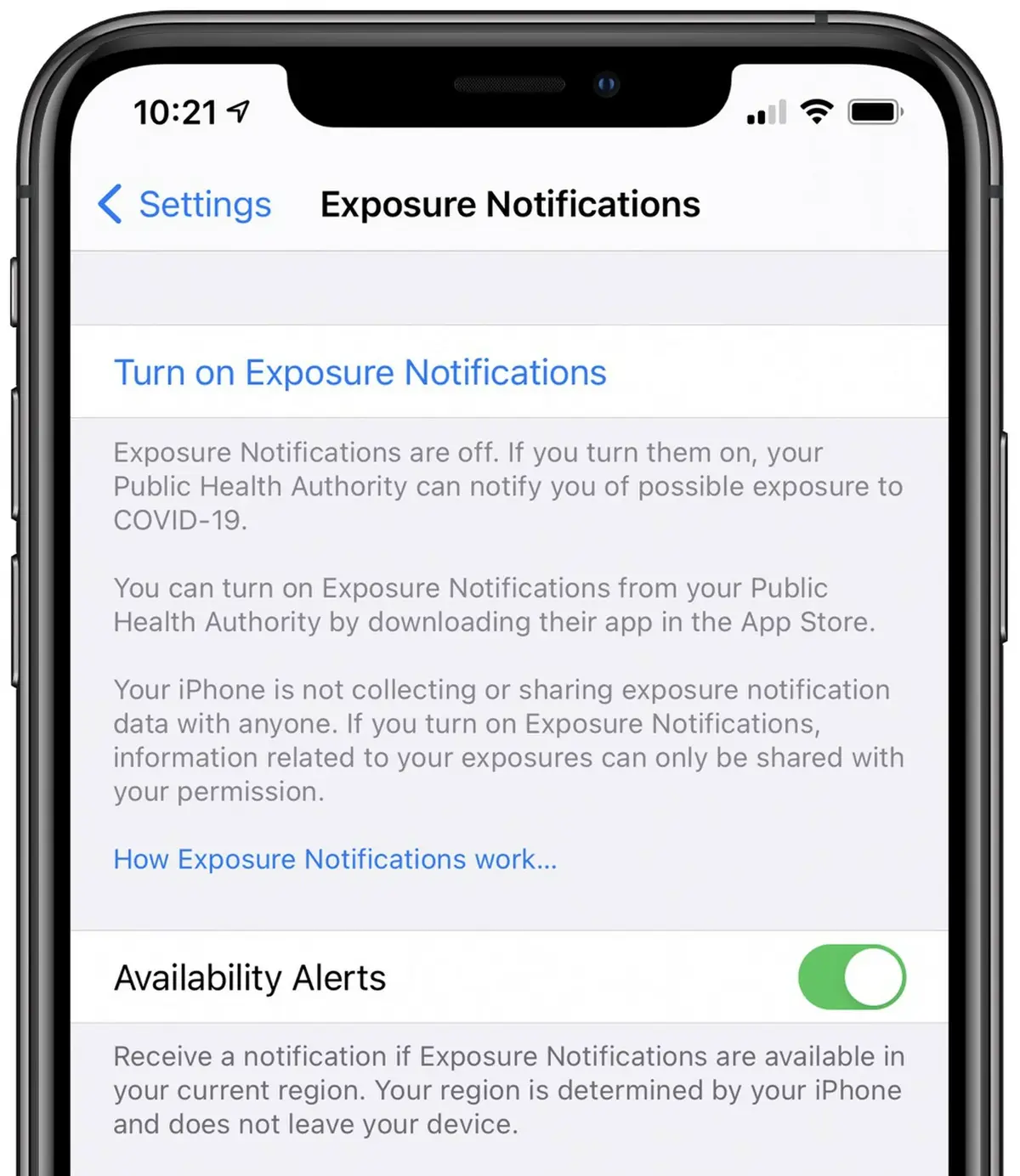 Une beta d'iOS 13.7 avec des options d'exposition au COVID