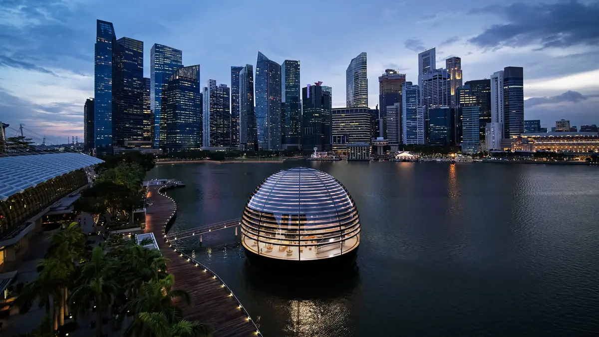 Le nouvel Apple Store de Singapour dévoile les dessous de son dôme de verre