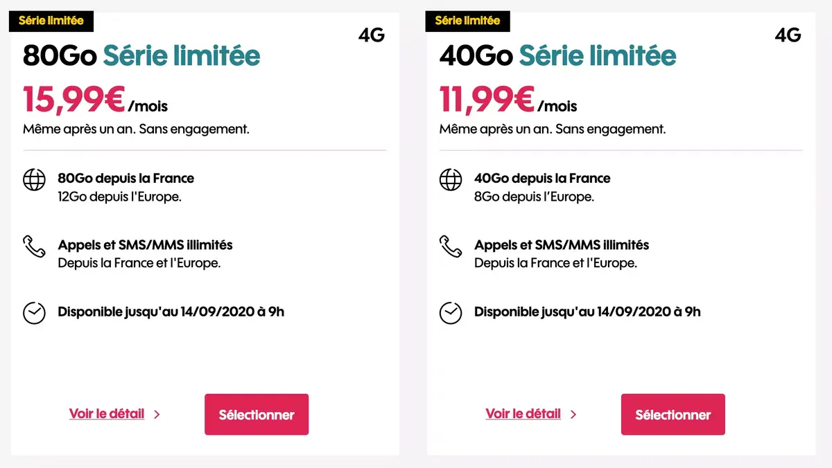 Bons Plans opérateurs : des offres sans engagement de 11,99 à 16,99€ (de 40 à 100Go) !