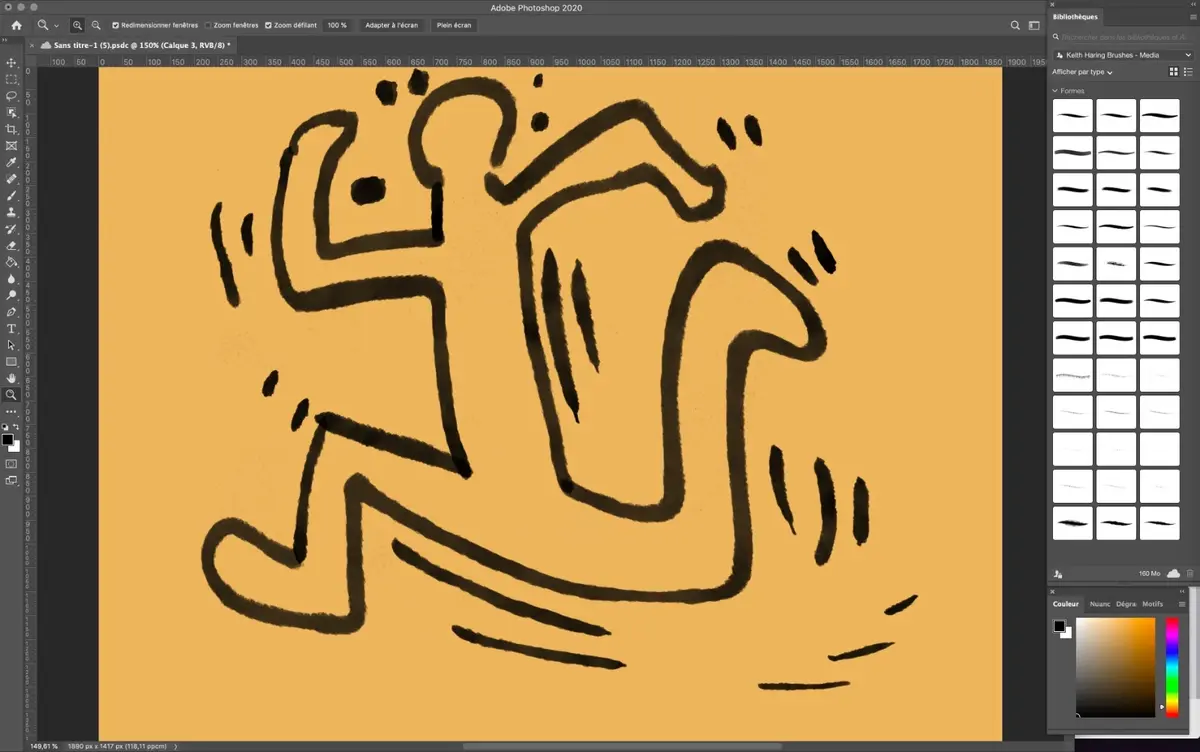 Adobe dévoile 32 pinceaux inédits en hommage à Keith Haring (Photoshop + Fresco)