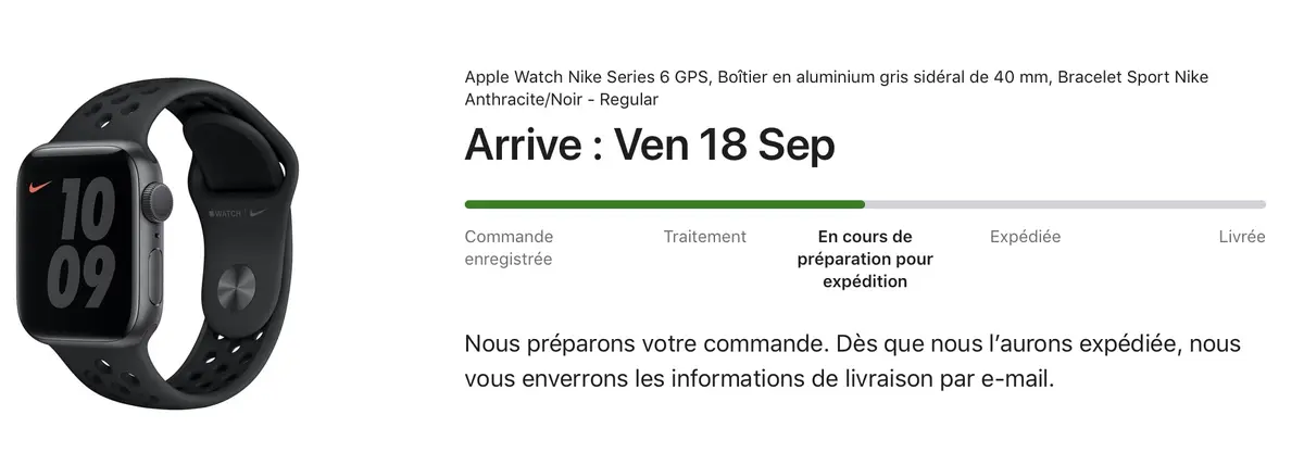 Les Apple Watch Series 6/SE et l'iPad 8 se préparent à l'expédition