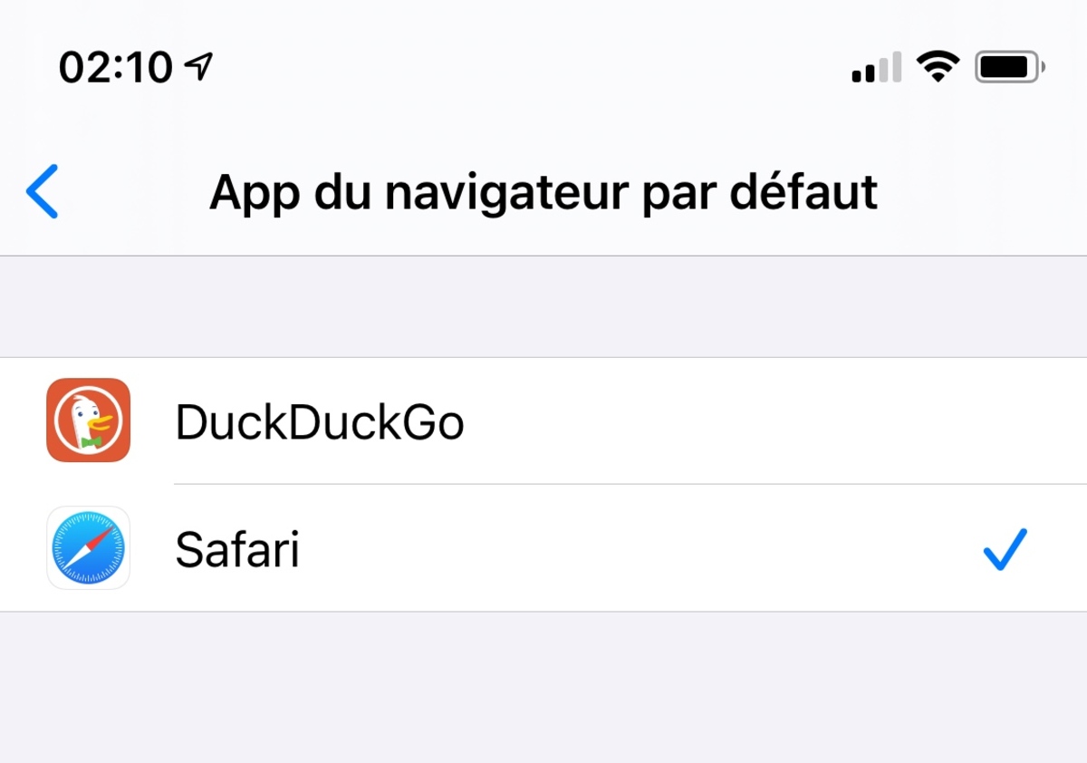 autre navigateur que safari