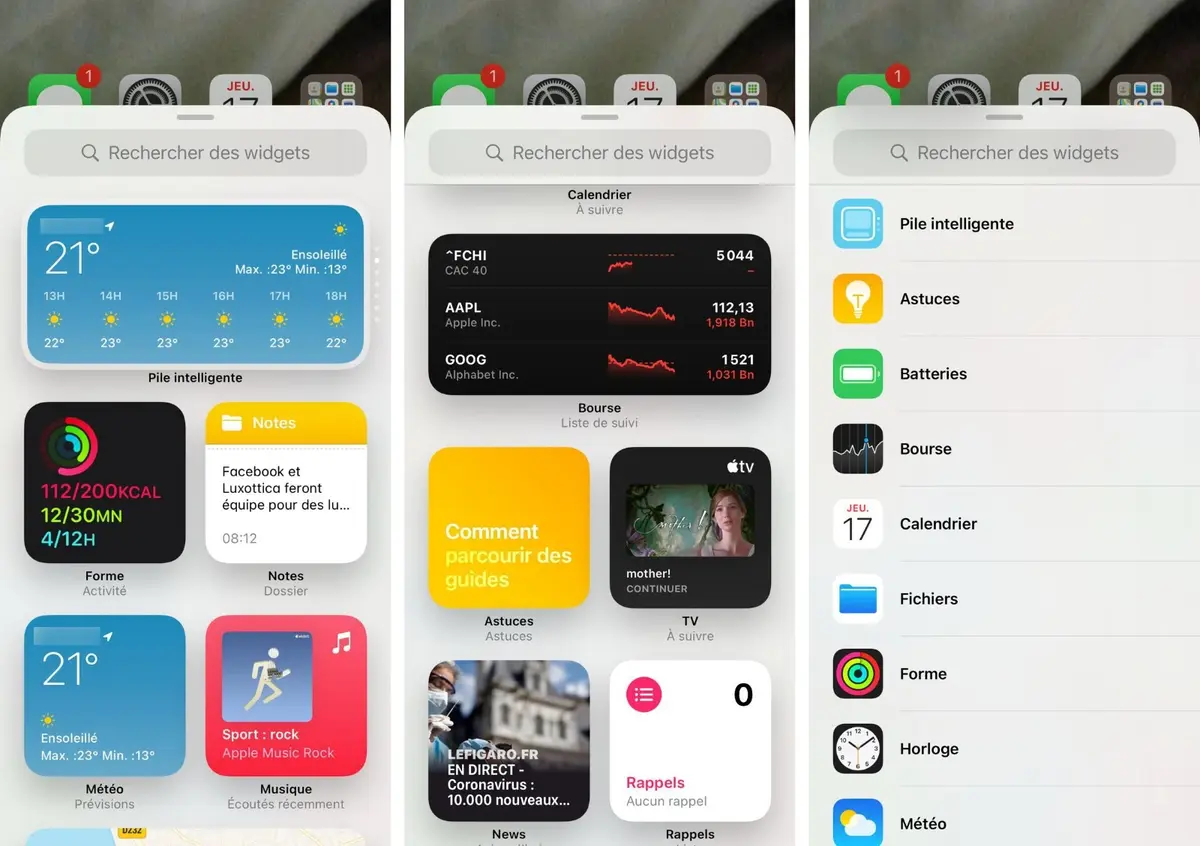 iOS 14 : écran d'accueil, widgets et autres paramétrages