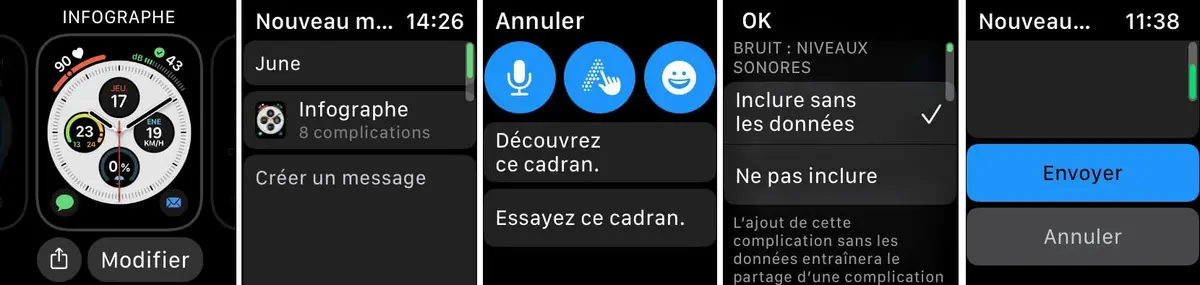 iOS 14 et watchOS 7 permettent de partager des cadrans via iMessage