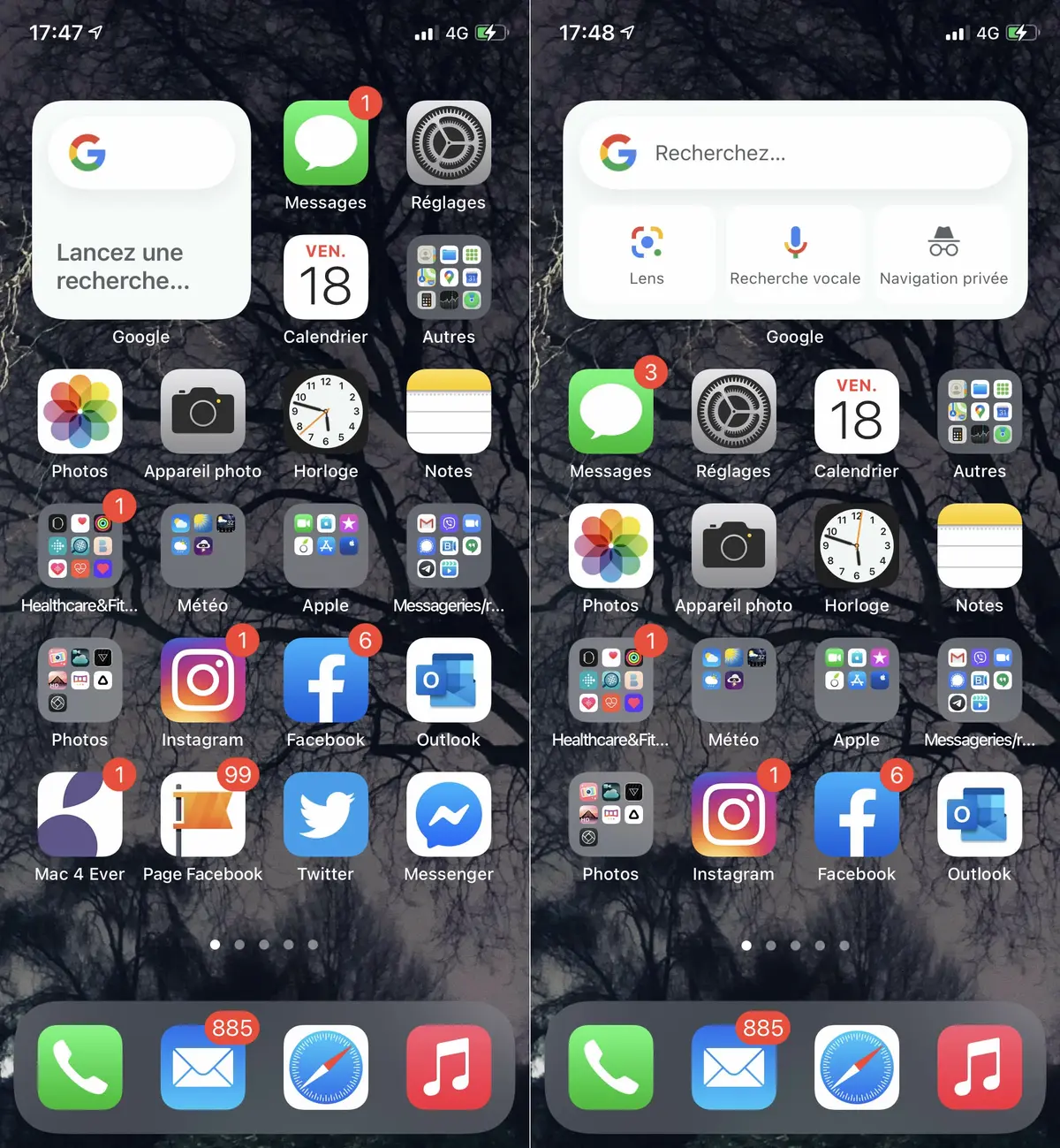 iOS14 : Google se met au widget pour son moteur de recherche !