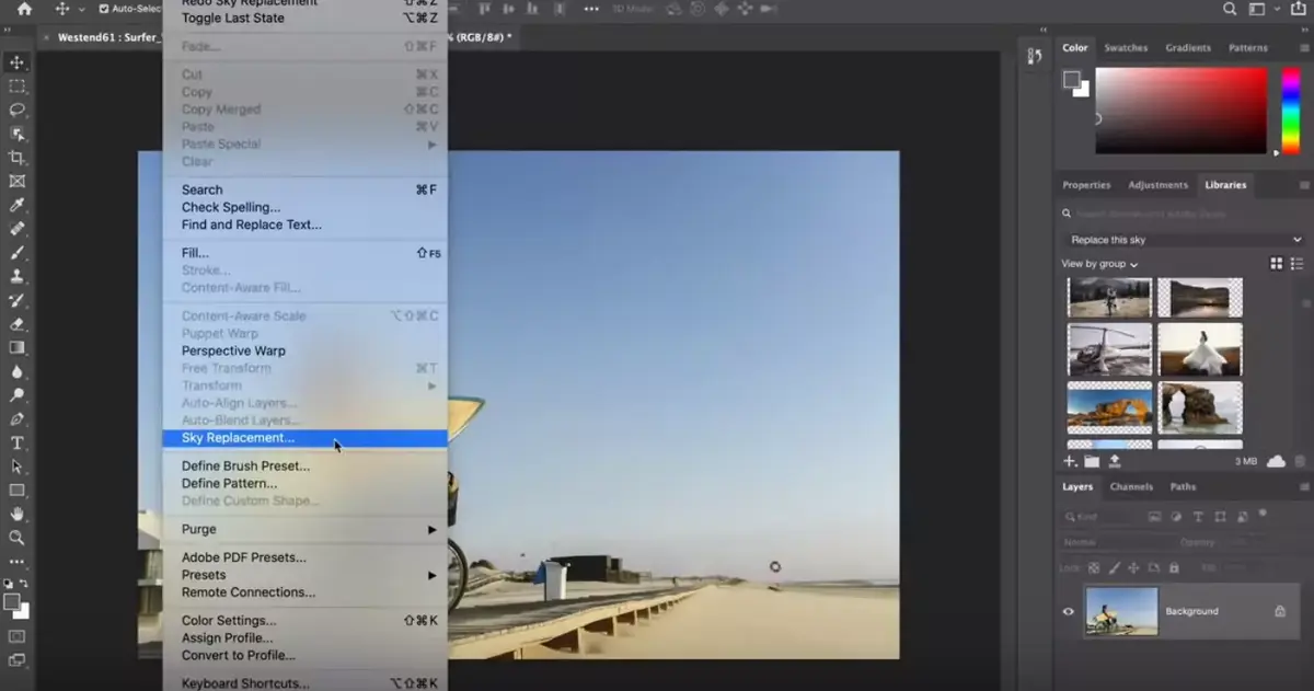 Photoshop prépare une fonctionnalité de retouche du ciel (comme Skylum)